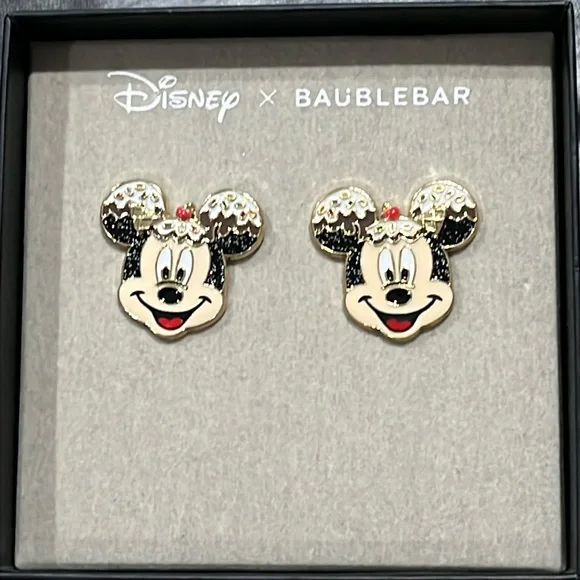 Disney x Baublebar - NEW Mickey Mouse Face Ice Cream Sundae with Gold Tone π¨ - Picture 1 of 7